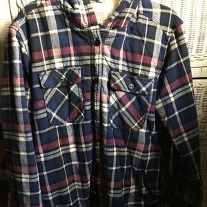 Boston Traders Sherpa Lined Plaid Flannel Jacket